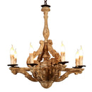 Carved Vintage Wooden Chandelier by Lavishway | Pendant Lighting-39852