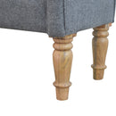 Carver Grey Tweed Fabric Bench by Lavishway | Benches & Storage Benches-22551