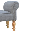 Carver Grey Tweed Fabric Bench by Lavishway | Benches & Storage Benches-22550