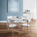 Casa White and Oak Wooden Dining Chair by Lavishway | Dining Chairs-20698