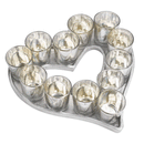 Aluminium Heart Tray With Glass Votives by Lavishway | Ornaments & Decoration-50834