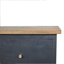Charcoal 2 Drawers Black Bedside Table by Lavishway | Bedside Tables-22077