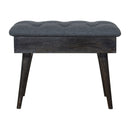 Charcoal Tweed Fabric Storage Bench by Lavishway | Benches & Storage Benches-22539