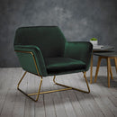 Charles Velvet Contemporary Armchair by Lavishway | Bedroom Chairs-35169