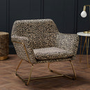 Charles Velvet Leopard Print Armchair by Lavishway | Armchairs-28578