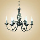 Vintage Wrought Iron Chandelier Light by Lavishway | Pendant Lighting-50479