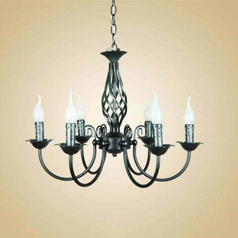 Vintage Wrought Iron Chandelier Light by Lavishway | Pendant Lighting-50479