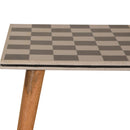 Checkered Solid Wood End Table by Lavishway | Side Tables-22070