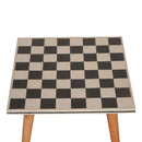 Checkered Solid Wood End Table by Lavishway | Side Tables-22068