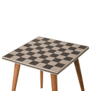 Checkered Solid Wood End Table by Lavishway | Side Tables-22067