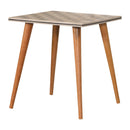 Checkered Solid Wood End Table by Lavishway | Side Tables-22066