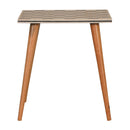 Checkered Solid Wood End Table by Lavishway | Side Tables-22065