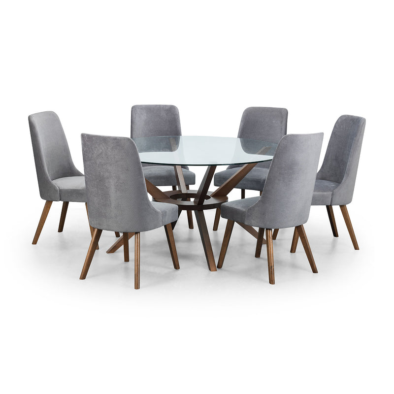 Chelsea Glass Top Dining Table by Lavishway | Dining Tables-20152