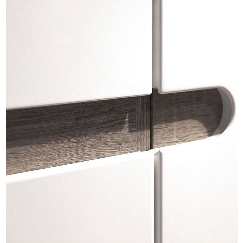 Chelsea White High Gloss & 2 Door Wardrobe by Lavishway | Wardrobe-45347