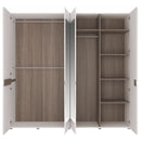Chelsea 4 Door with Mirror Wardrobe by Lavishway | Wardrobe-45339
