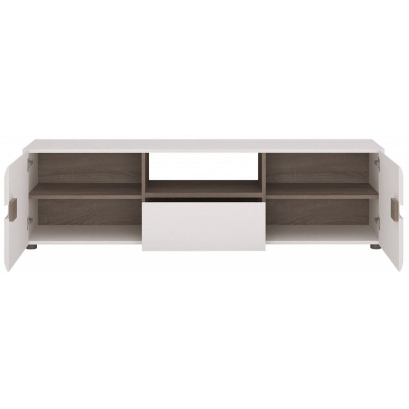 Chelsea Truffle Oak Trim Wooden Wide TV Unit by Lavishway | TV Units Cabinets-45373