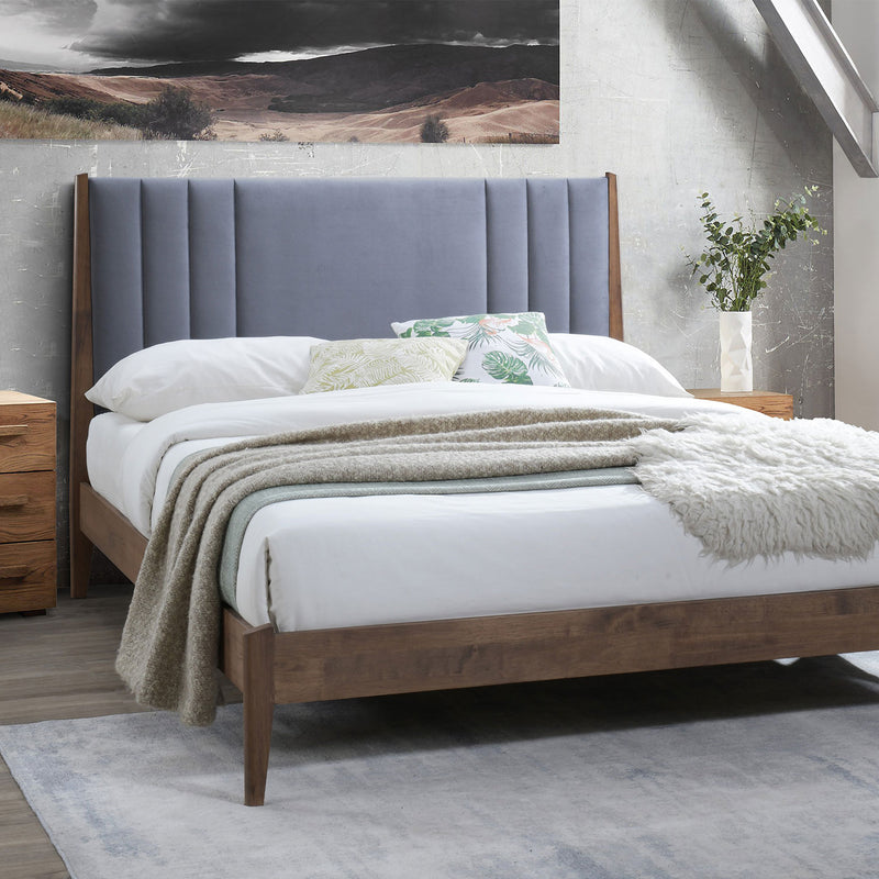CHESLYN KING BED 5FT  DARK GREY