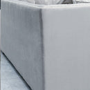 Chester Grey Velvet Corner Sofa by Lavishway | Velvet Sofa-25269