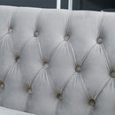 Chester Grey Velvet Corner Sofa by Lavishway | Velvet Sofa-25267