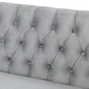 Chester Grey Velvet Corner Sofa by Lavishway | Velvet Sofa-25264