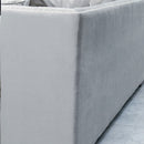 Chester Grey Velvet Corner Sofa by Lavishway | Velvet Sofa-25271