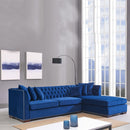 Chester Royal Blue Corner Sofa Suite by Lavishway | Velvet Sofa-24158