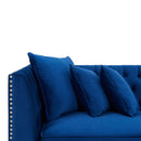 Chester Royal Blue Corner Sofa Suite by Lavishway | Velvet Sofa-24167