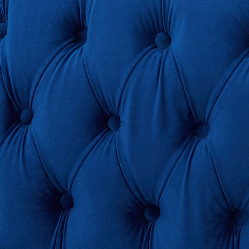 Chester Royal Blue Corner Sofa Suite by Lavishway | Velvet Sofa-24171