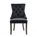 Chester Velvet Accent Chair in Black Legs by Lavishway | Bedroom Chairs-27288