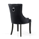 Chester Velvet Accent Chair in Black Legs by Lavishway | Bedroom Chairs-27290