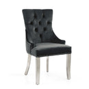 Chester Velvet Accent Chair in Silver Legs by Lavishway | Bedroom Chairs-27282