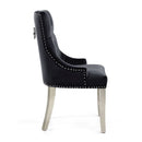 Chester Velvet Accent Chair in Silver Legs by Lavishway | Bedroom Chairs-27285