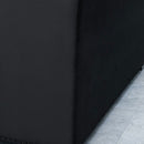 Chester Velvet Black Corner Suite Left by Lavishway | Velvet Sofa-25971