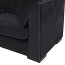 Chester Velvet Black Corner Suite Left by Lavishway | Velvet Sofa-25972