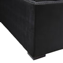 Chester Velvet Black Corner Suite Left by Lavishway | Velvet Sofa-25973