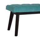 Chesterfield Aqua Velvet Hallway Bench by Lavishway | Benches & Storage Benches-22800