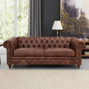 Chesterfield Leather 2 Seater & 3 Seater Sofa by Lavishway | Leather Sofa-25802