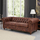 Chesterfield Leather 2 Seater & 3 Seater Sofa by Lavishway | Leather Sofa-25803