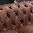 Chesterfield Leather 2 Seater & 3 Seater Sofa by Lavishway | Leather Sofa-25807