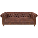 Chesterfield Leather 2 Seater & 3 Seater Sofa by Lavishway | Leather Sofa-25804