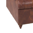 Chesterfield Leather 2 Seater & 3 Seater Sofa by Lavishway | Leather Sofa-25809