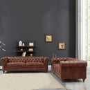 Chesterfield Leather 2 Seater & 3 Seater Sofa by Lavishway | Leather Sofa-25800