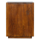 Chestnut 1 Drawer Gold Bar Bedside Table by Lavishway | Bedside Tables-22063