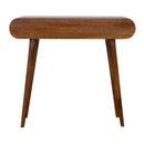 Chestnut 2 Drawers Curved Console Table by Lavishway | Hallway Console Table-21835