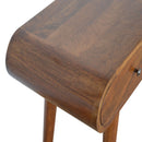Chestnut 2 Drawers Curved Console Table by Lavishway | Hallway Console Table-21840