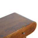 Chestnut 2 Drawers Curved Console Table by Lavishway | Hallway Console Table-21839