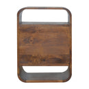 Chestnut 2 Drawers Curved Edge Bedside Table by Lavishway | Bedside Tables-21827