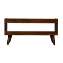 Chestnut Brown Tweed Seat Pad Bench by Lavishway | Benches & Storage Benches-22045