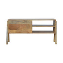 Chevron Solid Wood 2 Drawers Media Unit by Lavishway | TV Units Cabinets-57102