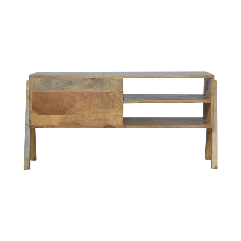 Chevron Solid Wood 2 Drawers Media Unit by Lavishway | TV Units Cabinets-57102